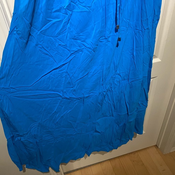 elan - Long Blue Strapless Maxi Dress - Picture 4 of 12